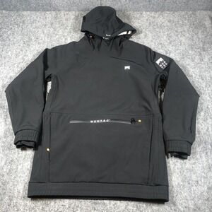 Montec Tempest Jacket Mens M Black Hooded Ski Snowboard Pullover